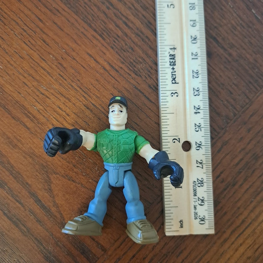 John Deere Farm Worker Action Figure Green Shirt Blue Pants 2.75 Inch Toy